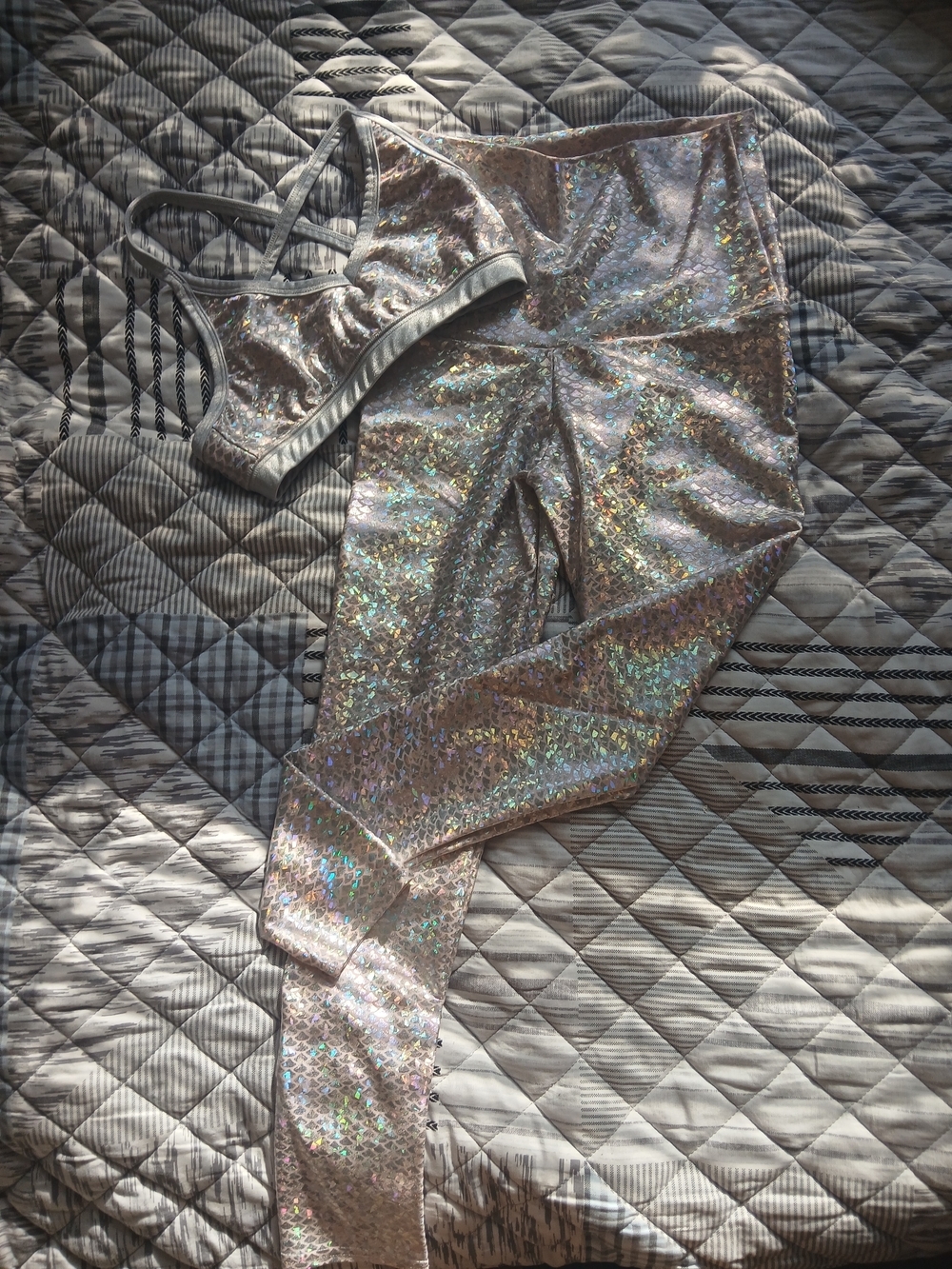 Emily Hsu Iridescent Sequin Dress - Silver Pink Hues